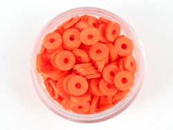 Acheter Boite de perles rondelles heishi 6 mm - rouge tomate - rouge orangé - 2,59 € en ligne sur La Petite Epicerie - Loisir...