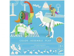 Acheter Dinosaures en carton à monter et colorier - 15,19 € en ligne sur La Petite Epicerie - Loisirs créatifs