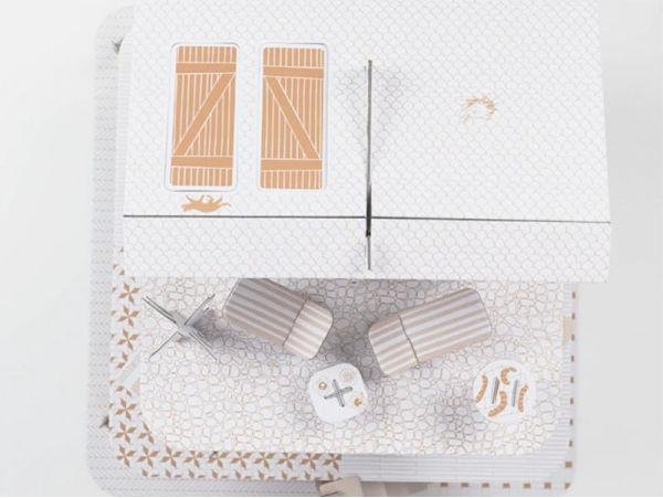Maison de rêve en kit carton à colorier et à monter sans colle - 34 pièces  - 26 x 18 x 19 cm TODO - Kit maquettes céramique - Creavea