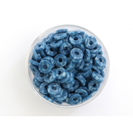 Acheter Boite de perles rondelles heishi 6 mm - bleu nature imitation pierre - 1,99 € en ligne sur La Petite Epicerie - Loisi...