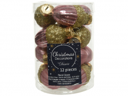 Acheter 12 boules de Noël - glands rose - 3 cm - 5,99 € en ligne sur La Petite Epicerie - Loisirs créatifs