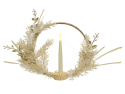 Acheter Couronne de Noël - corde et fleurs séchées - 35 cm - 16,99 € en ligne sur La Petite Epicerie - Loisirs créatifs
