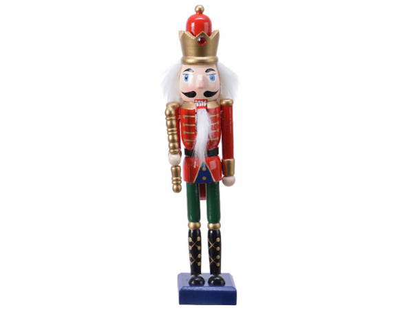 Acheter Casse noisette en bois à chapeau rouge - socle bleu - 25 cm - 12,99 € en ligne sur La Petite Epicerie - Loisirs créatifs