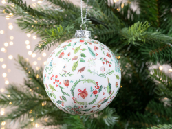 Acheter Grosse boule de Noël - motifs traditionnels de Noël ultra fins - 10 cm - 4,49 € en ligne sur La Petite Epicerie - Loi...