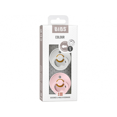 Acheter Lot de 2 tétines Bibs Colour T1 - Gris brume & fleur rose - 9,99 € en ligne sur La Petite Epicerie - Loisirs créatifs