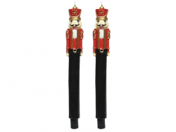 Acheter 2 bougies casse noisette - rouge - 26 cm - 12,99 € en ligne sur La Petite Epicerie - Loisirs créatifs