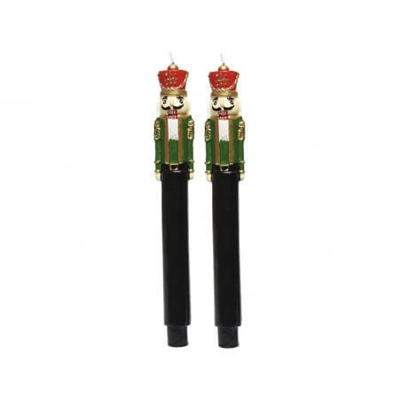 Acheter 2 bougies casse noisette - vert - 26 cm - 12,99 € en ligne sur La Petite Epicerie - Loisirs créatifs