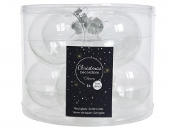 Acheter 8 boules de Noël en verre transparent - 7 cm - 7,99 € en ligne sur La Petite Epicerie - Loisirs créatifs
