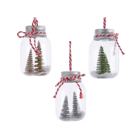 Acheter Suspension de Noël Sapin et neige dans un flacon en verre - Argent - 2,99 € en ligne sur La Petite Epicerie - Loisirs...