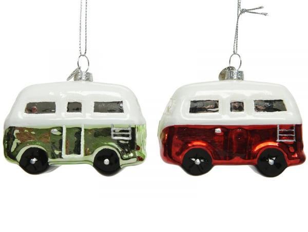 Acheter Décoration de Noël en verre - minibus van vert - 4,89 € en ligne sur La Petite Epicerie - Loisirs créatifs