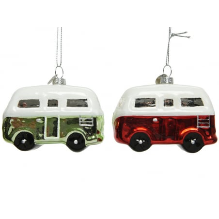 Acheter Décoration de Noël en verre - minibus van vert - 4,89 € en ligne sur La Petite Epicerie - Loisirs créatifs