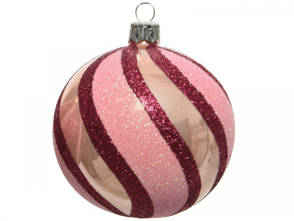 Acheter Boule de Noël en verre - rose berlingot - 8 cm - 4,89 € en ligne sur La Petite Epicerie - Loisirs créatifs