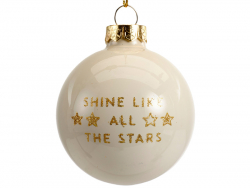 Acheter Boule de Noël blanche en verre - Shine like all the stars - 6 cm - 2,29 € en ligne sur La Petite Epicerie - Loisirs c...