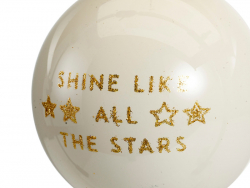 Acheter Boule de Noël blanche en verre - Shine like all the stars - 6 cm - 2,29 € en ligne sur La Petite Epicerie - Loisirs c...