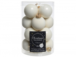 Acheter 16 boules de Noël blanc mat - 3,5 cm - 5,49 € en ligne sur La Petite Epicerie - Loisirs créatifs