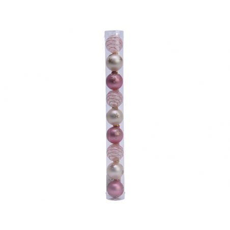 Acheter 9 boules en verre - coloris rose champagne - 3 cm - 4,49 € en ligne sur La Petite Epicerie - Loisirs créatifs