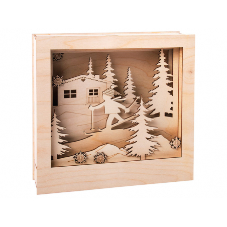 Acheter Kit bois Cadre à motif 3D, FSCMixCred. Nature , skieur - 19,99 € en ligne sur La Petite Epicerie - Loisirs créatifs