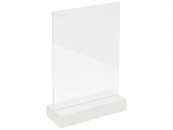Acheter Support en bois blanc avec double plaque acrylique 10 x 15 cm - 5,49 € en ligne sur La Petite Epicerie - Loisirs créa...