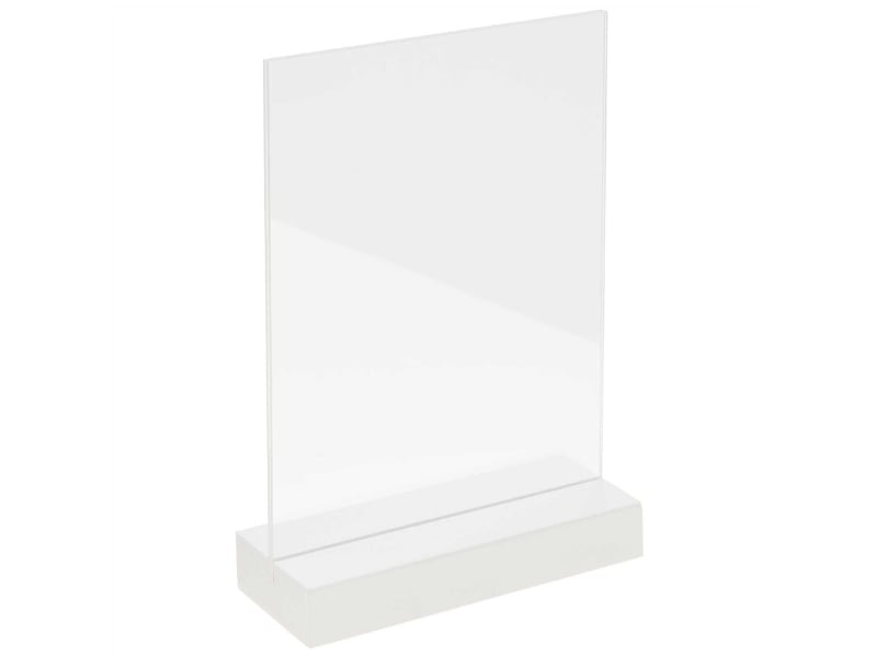 Acheter Support en bois blanc avec double plaque acrylique 10 x 15 cm - 5,49 € en ligne sur La Petite Epicerie - Loisirs créa...
