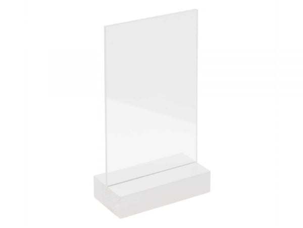 Acheter Support en bois blanc avec double plaque acrylique 13 x18 cm - 6,49 € en ligne sur La Petite Epicerie - Loisirs créatifs