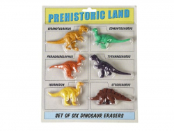 Acheter 6 gommes Prehistoric Land en forme de dinosaures - 4,19 € en ligne sur La Petite Epicerie - Loisirs créatifs