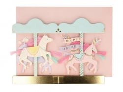 Acheter Carte d'anniversaire dépliante 3D - manège licornes - 6,99 € en ligne sur La Petite Epicerie - Loisirs créatifs