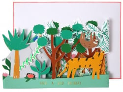 Acheter Carte d'anniversaire dépliante 3D - jungle - 6,49 € en ligne sur La Petite Epicerie - Loisirs créatifs