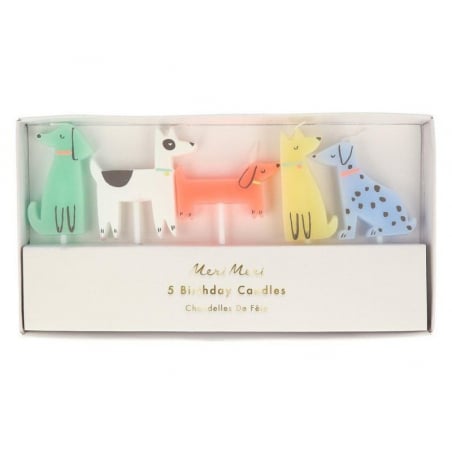 Acheter 5 petites bougies d'anniversaire chiens colorés - 9,99 € en ligne sur La Petite Epicerie - Loisirs créatifs