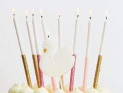 Acheter 16 grandes bougies d'anniversaire multicolore à paillettes - 10,99 € en ligne sur La Petite Epicerie - Loisirs créatifs