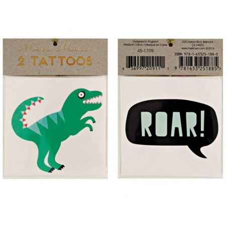 Acheter Planches de tatouages temporaires - dinosaure T-Rex - 3,79 € en ligne sur La Petite Epicerie - Loisirs créatifs