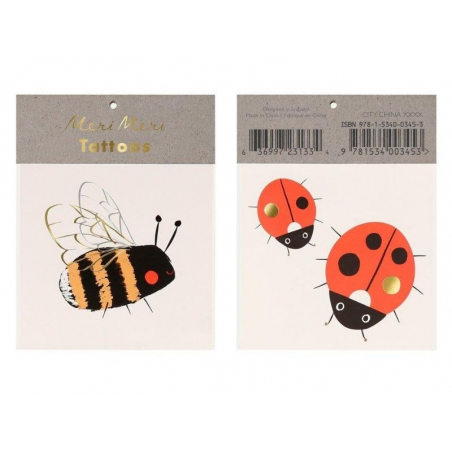 Acheter Planches de tatouages temporaires - abeille et coccinelles - 3,79 € en ligne sur La Petite Epicerie - Loisirs créatifs