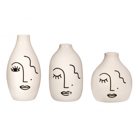 Acheter Lot de 3 vases visage abstrait - 21,99 € en ligne sur La Petite Epicerie - Loisirs créatifs