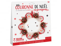 Acheter Kit couronne Noël pompons - Graine créative - 9,49 € en ligne sur La Petite Epicerie - Loisirs créatifs
