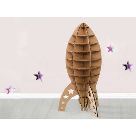 Acheter Maquette fusée carton 10 x 10 x 20,5 cm - 3,49 € en ligne sur La Petite Epicerie - Loisirs créatifs