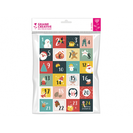 Acheter Planche 24 stickers de l'avent - Graine Créative - 3,99 € en ligne sur La Petite Epicerie - Loisirs créatifs