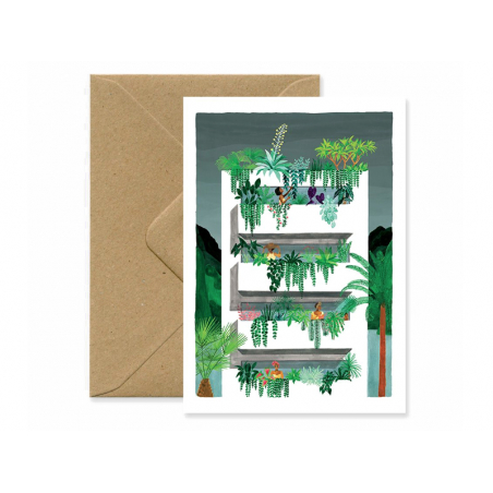 Acheter Carte aquarelle immeuble au bord de plage -ATWS - 3,49 € en ligne sur La Petite Epicerie - Loisirs créatifs