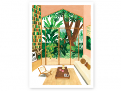 Acheter Affiche aquarelle - intérieur d'une maison - 40 x 31 cm -ATWS - 23,99 € en ligne sur La Petite Epicerie - Loisirs cré...