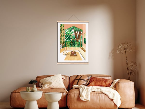 Acheter Affiche aquarelle - intérieur d'une maison - 70 x 50 cm -ATWS - 44,99 € en ligne sur La Petite Epicerie - Loisirs cré...