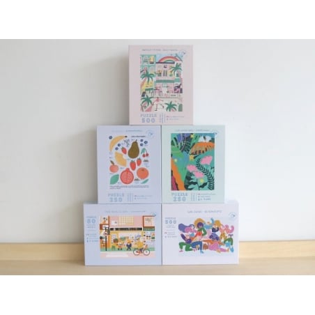 Acheter Puzzle 80 pièces 48x38 cm illustration Matin paisible au Japon par Niniwanted - 19,99 € en ligne sur La Petite Epicer...
