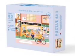 Acheter Puzzle 80 pièces 48x38 cm illustration Matin paisible au Japon par Niniwanted - 24,99 € en ligne sur La Petite Epicer...