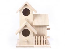 Acheter Maison en bois à décorer 4 fenêtres - Nichoir à oiseaux - 13,99 € en ligne sur La Petite Epicerie - Loisirs créatifs