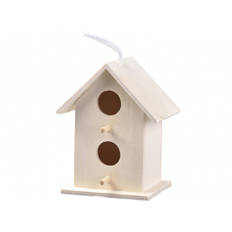 Acheter Mini-maison en bois à décorer 2 fenêtres - Nichoir à oiseaux - 4,99 € en ligne sur La Petite Epicerie - Loisirs créatifs