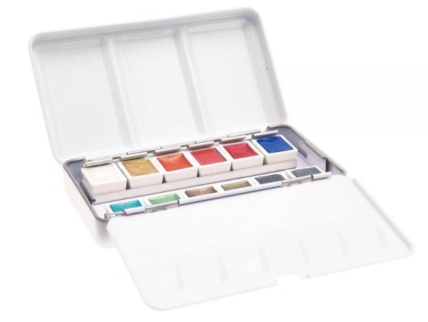 Acheter Coffret aquarelle - couleurs métallisées - 12 demi godets - 23,99 € en ligne sur La Petite Epicerie - Loisirs créatifs