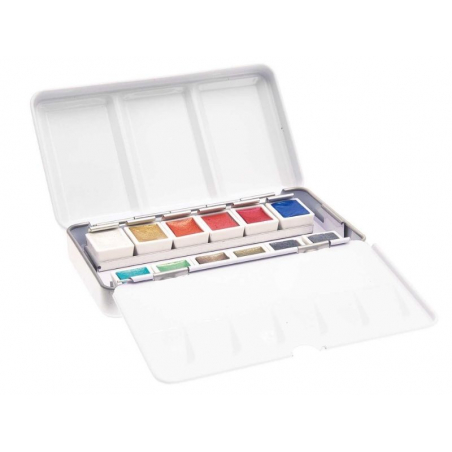 Acheter Coffret aquarelle - couleurs métallisées - 12 demi godets - 23,99 € en ligne sur La Petite Epicerie - Loisirs créatifs