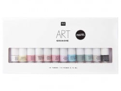 Acheter Lot de 12 tubes 12 ml de gouache fine couleur pastel - 10,49 € en ligne sur La Petite Epicerie - Loisirs créatifs
