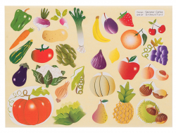 Acheter 120 gommettes - fruits et legumes - normales - 2,49 € en ligne sur La Petite Epicerie - Loisirs créatifs