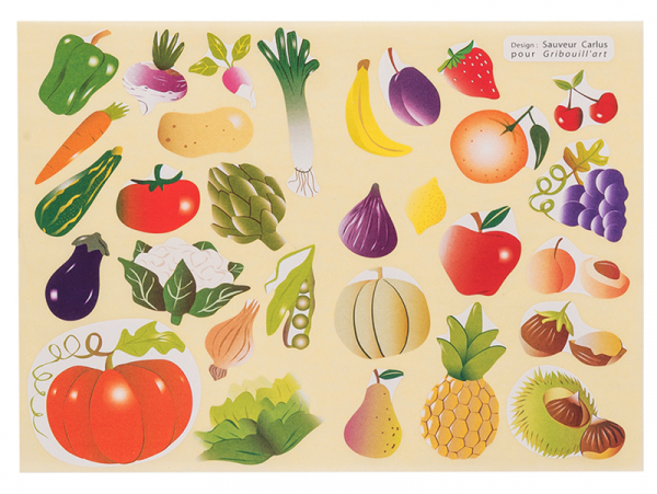 Acheter 120 gommettes - fruits et legumes - normales - 3,99 € en ligne sur La Petite Epicerie - Loisirs créatifs