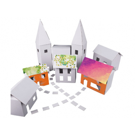 Acheter Mon village à décorer - Maisons en carton - 12,99 € en ligne sur La Petite Epicerie - Loisirs créatifs