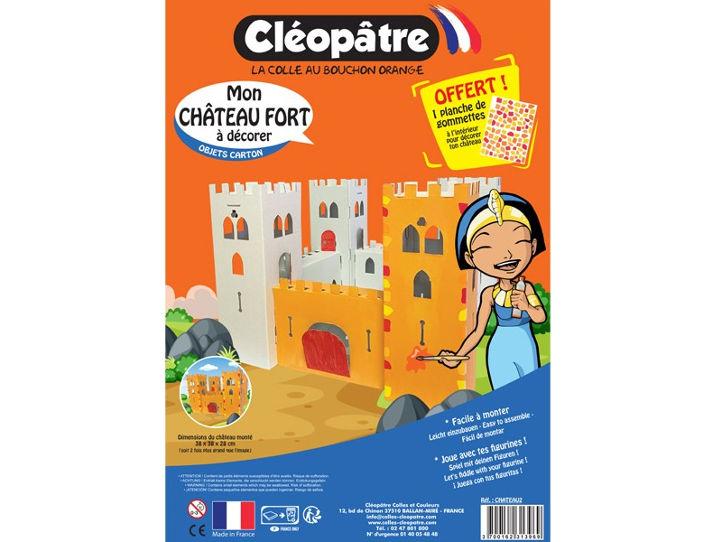 Acheter Mon château fort en carton à décorer - Cléopâtre - 12,99 € en ligne sur La Petite Epicerie - Loisirs créatifs