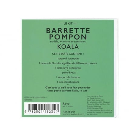 Acheter Barrette pompon - Koala - Julie Robert - 6,99 € en ligne sur La Petite Epicerie - Loisirs créatifs